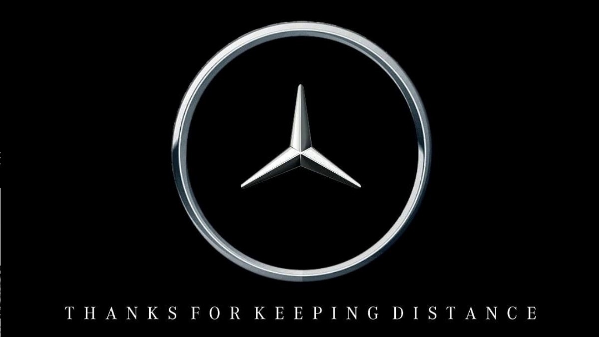 Mercedes-Benz svým logem podporuje výzvy Udržujte odstup a Zůstaňte doma
